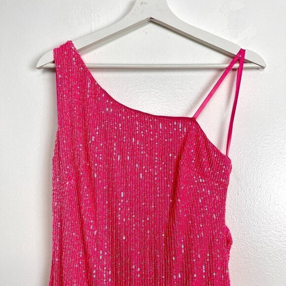 Mac Duggal Pink One Shoulder Dress - Picture 4 of 10